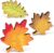 Thanksgiving Decorations for Home – 3 Pcs Fall Rustic Maple & Oak Leaf Wooden Table Decor, Autumn Farmhouse Signs for Mantel, Shelf, Tiered Tray