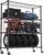1400LBS 47.2″ W 4 Tiers Storage Shelves Metal Shelving Unit with Wheels Heavy Duty Garage Shelving Adjustable Wire Shelves for Pantry,Kitchen,Garage,Basement,Black 17.7″ D x 47.2″ W x 62.7″ H