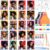 Sherr 140 Pcs 20 Set Pre Drawn Canvas Kit for Painting Craft Sip and Paint Kit for Adults Pre Printed Canvas Painting Favor for Virtual DIY Birthday Gifts Adult’s Date Party(Cool Gentlemen and Lady)