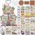 95 Pcs Interchangeable All Season Tiered Tray Decor Set Farmhouse Holiday Decorations Wooden Frames Ladders with Season Cards Bows for Home Kitchen Valentine Easter Mardi Gras Spring Summer