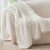 BEDELITE Fleece Throw Blanket for Couch – 300GSM Soft & Warm Fluffy Cream White Blanket, Decorative and Giftable Striped Blankets for Women, Men, 50″x60″