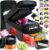 Mueller ULTIMATE 12 Blade Vegetable Chopper, Mandoline Slicer and Spiralizer, Dicer, Grater, Kitchen Essentials & Accessories, Black