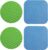 LUTER 4pcs Jar Opener, Rubber, Multi-function Silicone Bottle Opener for Seniors with Arthritis Weak Hands Lid Cap Gripper Pads Kitchen Coasters Gadgets(Light Blue, Green)